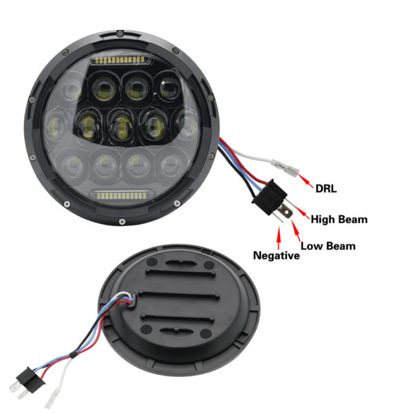 7″ LED Headlight Housing Black Overdrive